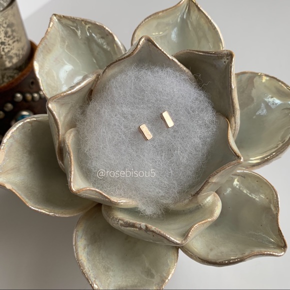 🆕Minimalist Bar Studs gold -rose gold- silver - Picture 3 of 8